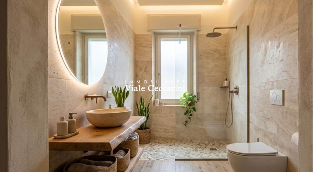 Render con ipotesi di restyling bagno