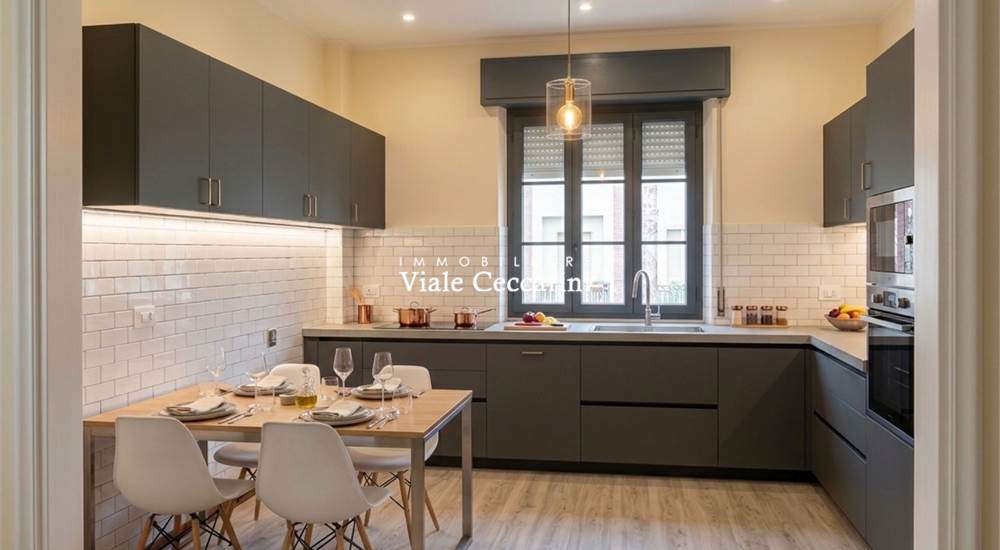 Render con ipotesi di restyling cucina