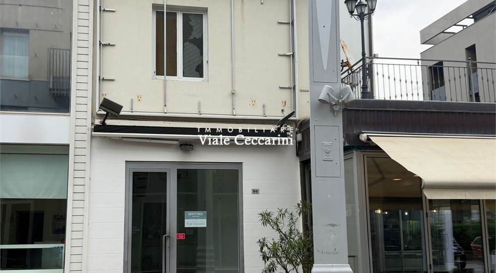 Vista negozio con vetrina fronte Viale Dante