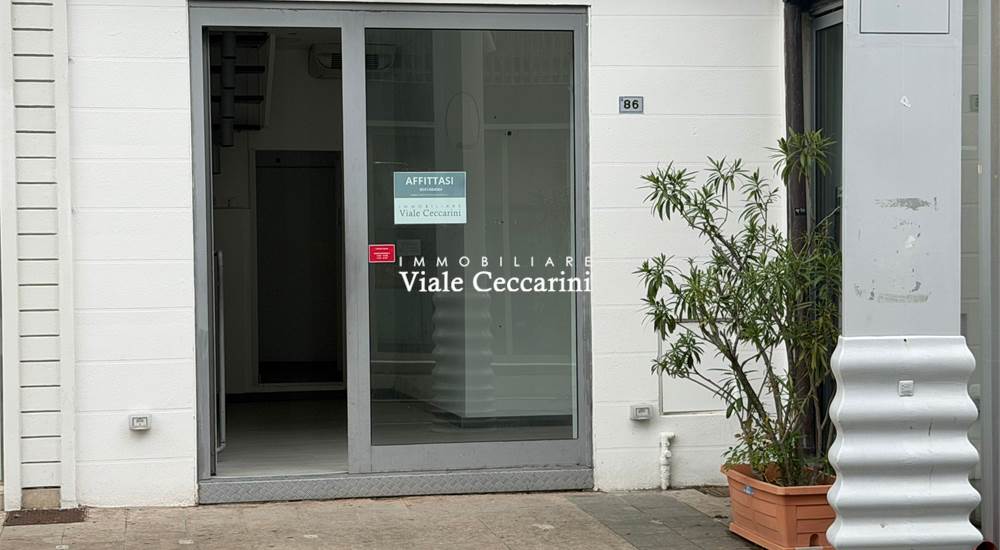 Vista negozio con vetrina fronte Viale Dante